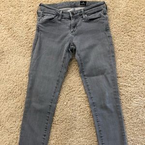 J Brand Grey Cropped Skinny Jeans - Size 25